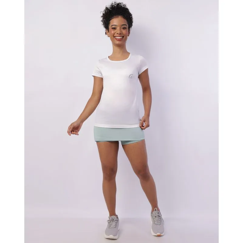 Short Saia Fitness Feminino Suplex Verde M