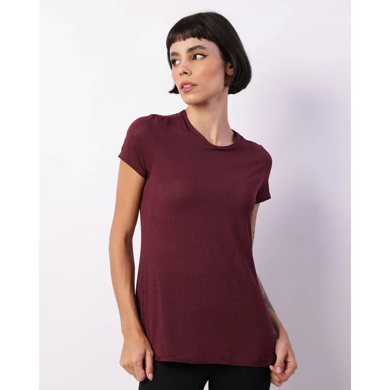 Blusa Fitness Feminina Fitter Manga Curta Roxa M