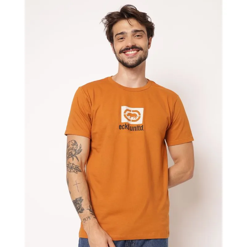Camiseta Masculina Ecko Unltd Algodão com Estampa Mostarda G
