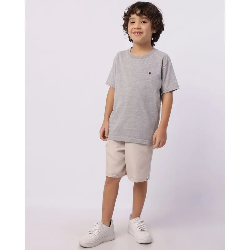 Bermuda Infantil Reta com Bolsos Bege 8