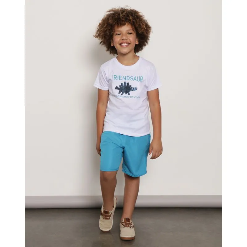 Bermuda Infantil Surf Com Bolsos Azul UN