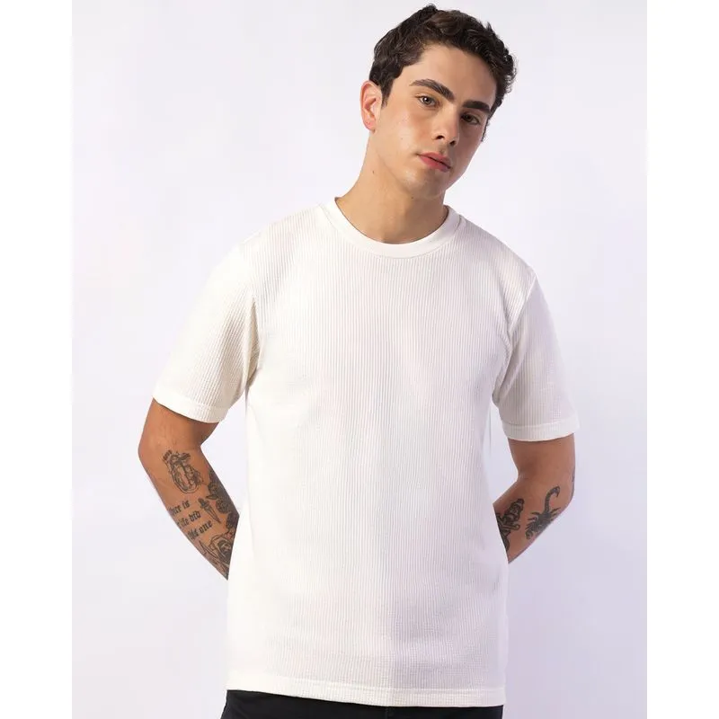 Camiseta Masculina Texturizada Manga Curta Off White M
