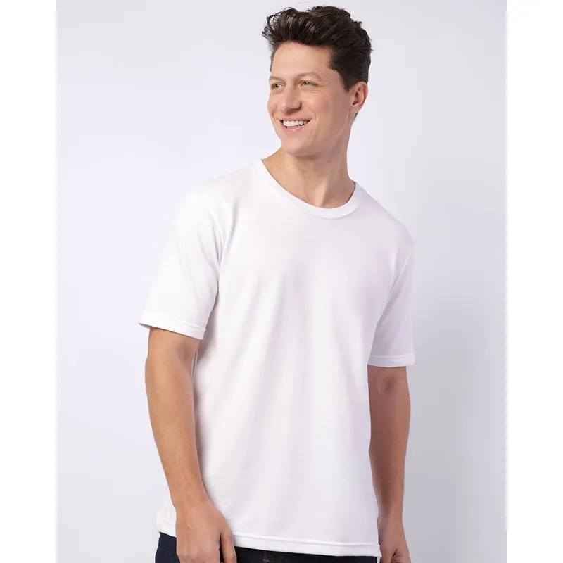 Camiseta Masculina Premium Manga Curta Branca P