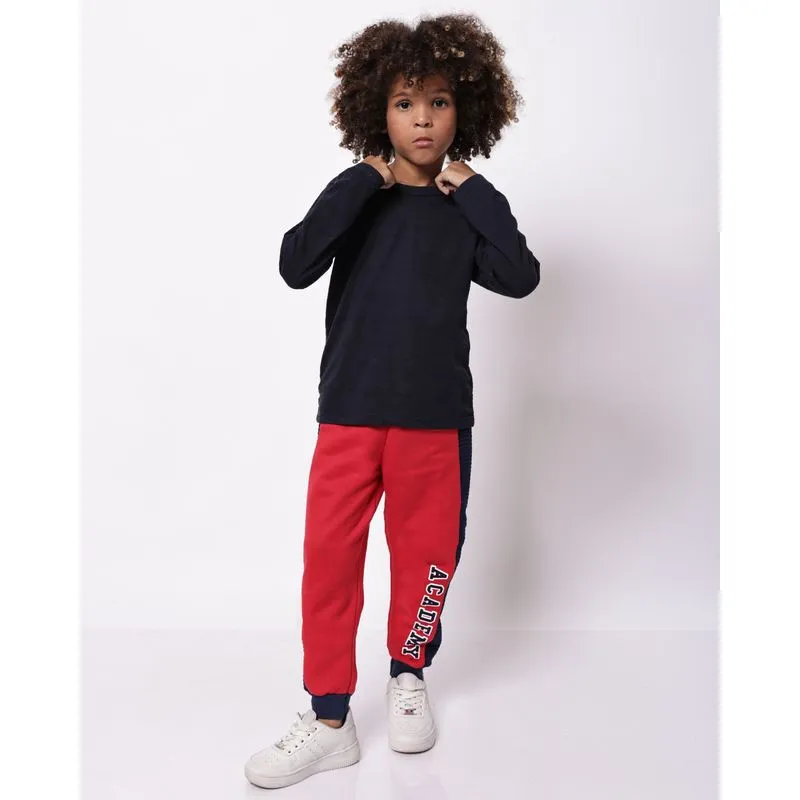 Calça Moletom Infantil com Estampa Academy Vermelho 10