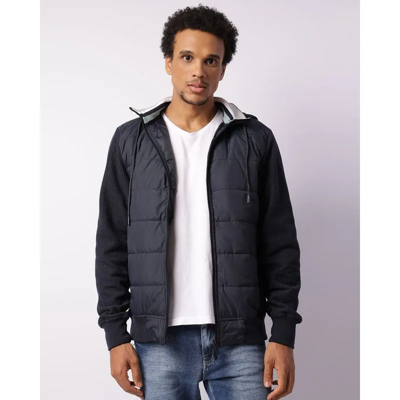 Jaqueta Moletom Masculina Dixie Texturizado Com Capuz Marinho P