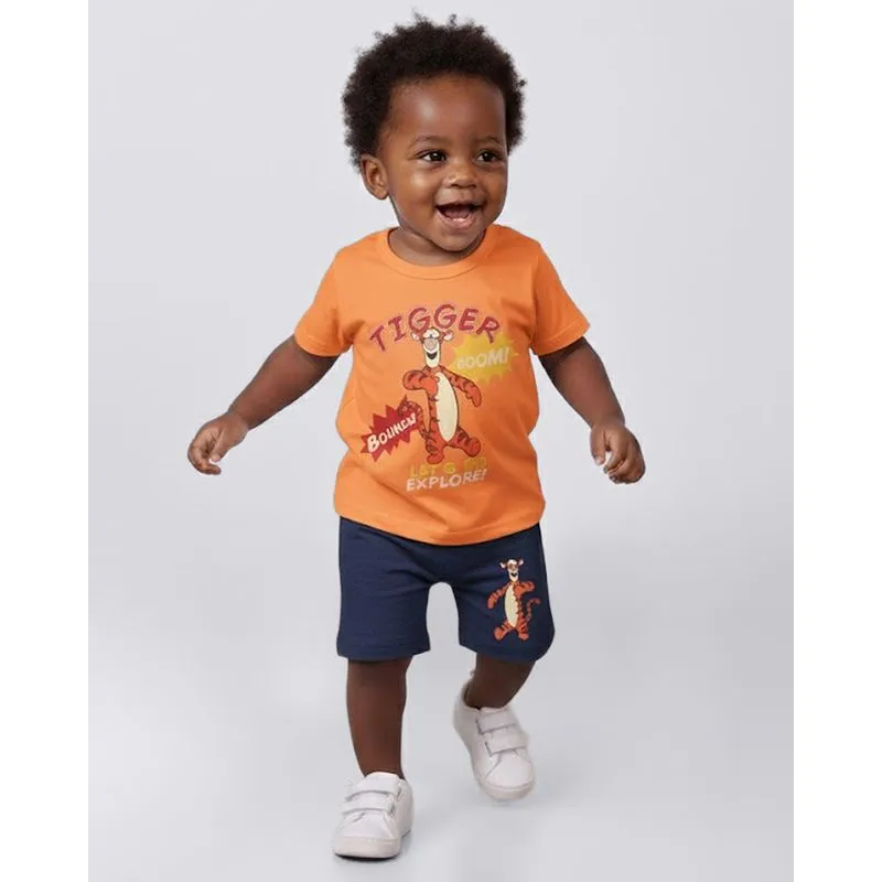 Conjunto Curto Bebê Algodão Disney Tigrão Laranja 2