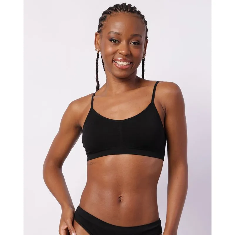Sutiã Feminino Top com Bojo Removível Preto M