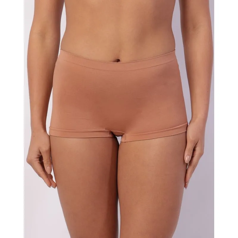 Calcinha Feminina Caleçon sem Costura Marrom GG