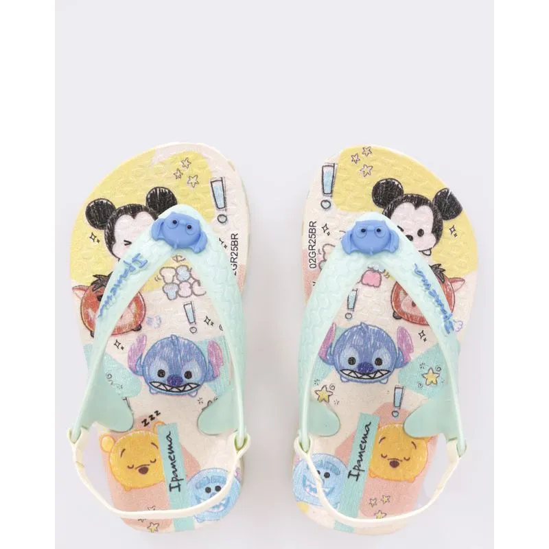 Chinelo Ipanema Bebê Estampa Disney Tsum Tsum Bege 19