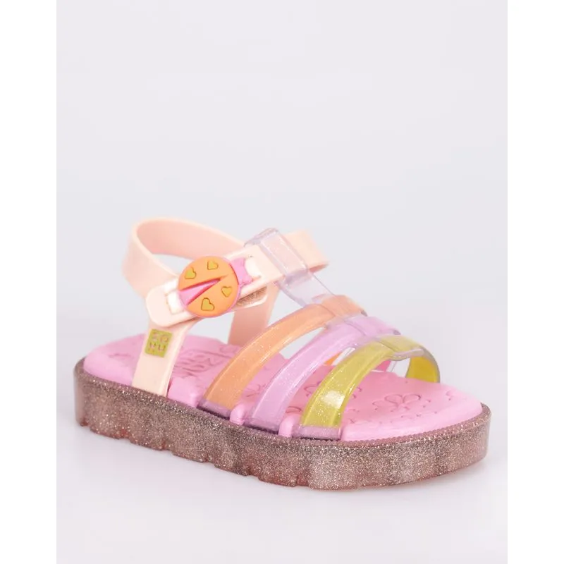 Sandália Bebê Fisherman Zaxy Aplicação Joaninha Com Glitter Rosa 21