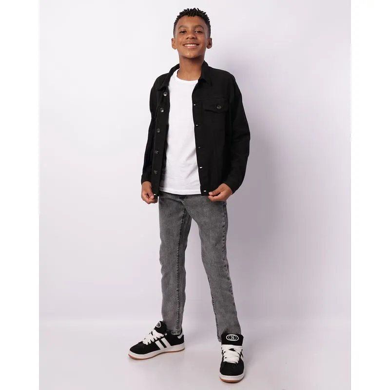Calça Jeans Juvenil Skinny Preta 10