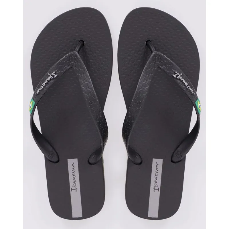 Chinelo Ipanema Feminino Brasil Preto 39/40