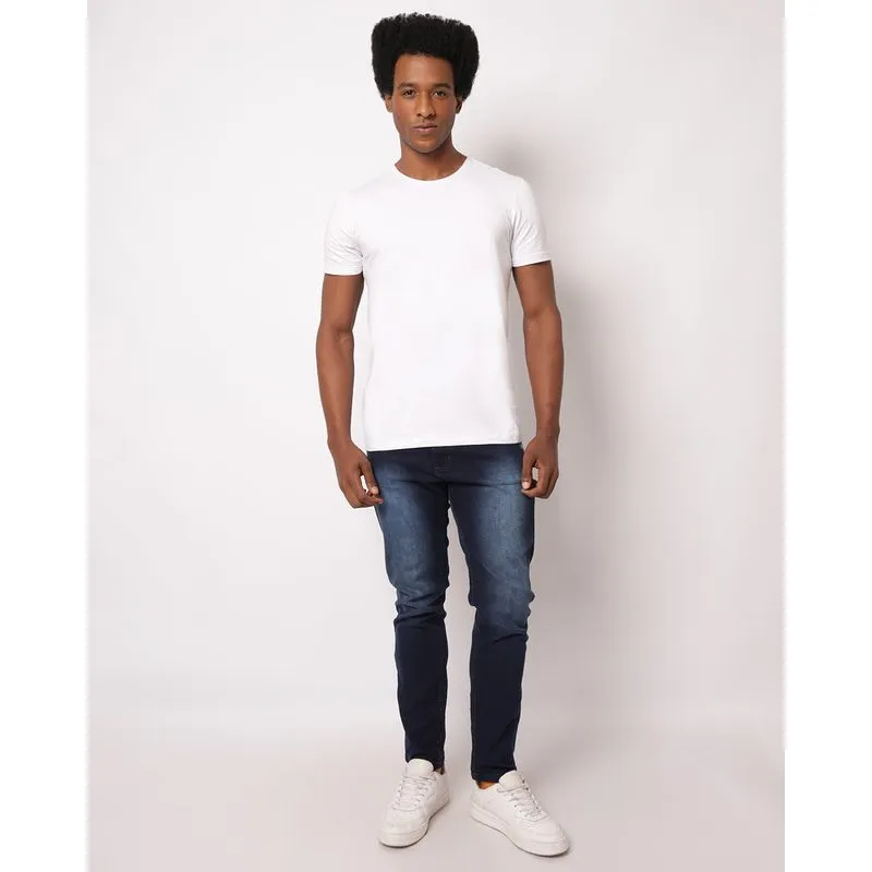 Calça Jeans Masculina Slim Estonada Azul 38