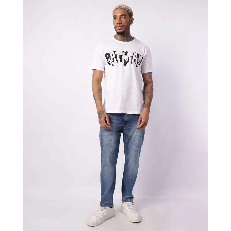 Calça Jeans Masculina Slim Estonada com Bolsos Azul 38