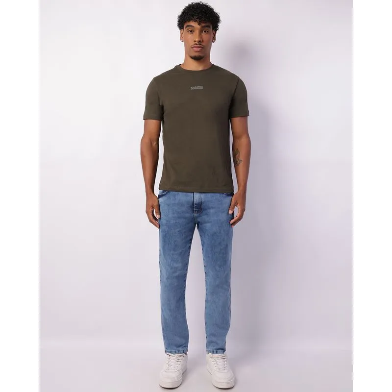 Calça Jeans Masculina Skinny Com Bolsos Azul 42