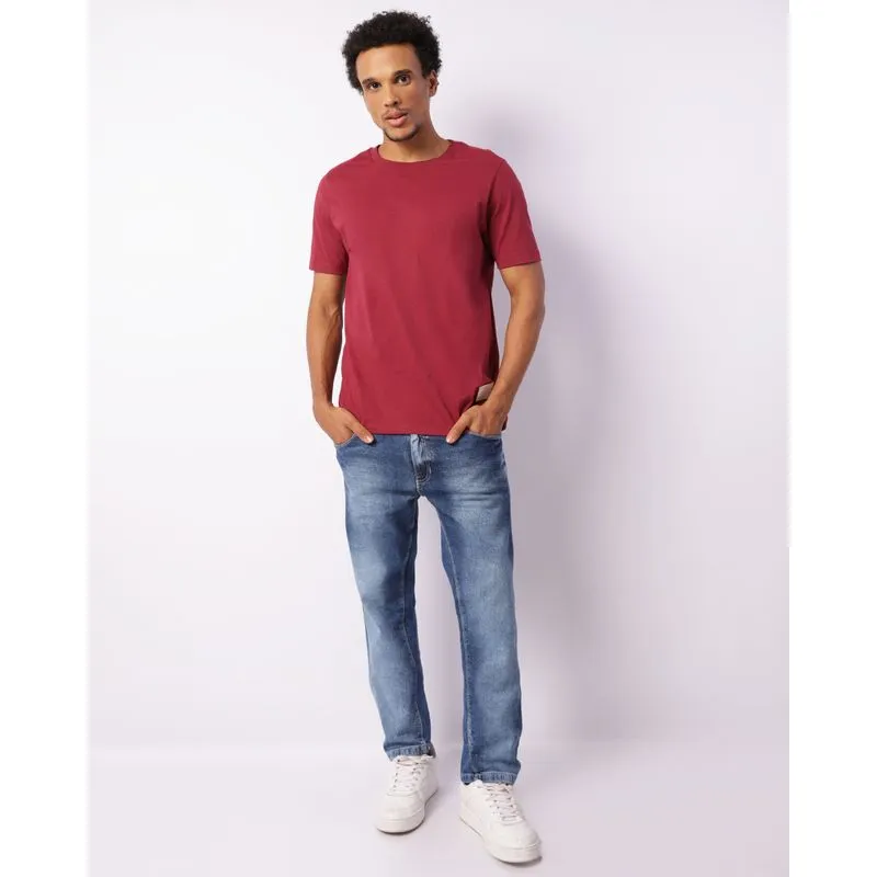Calça Jeans Masculina Slim Estonada Azul 48