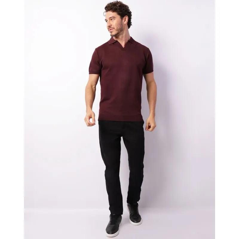 Calça Sarja Masculina Slim Com Bolsos Embutidos Preta 44
