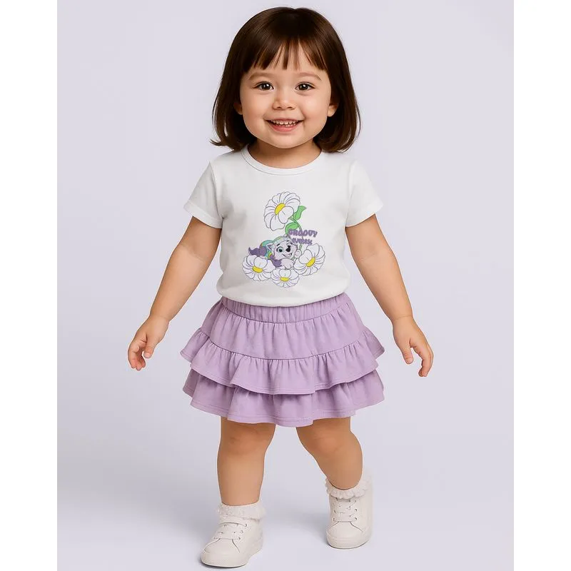 Camiseta Bebê Patrulha Canina Everest Manga Curta Branca 3