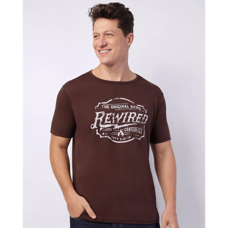 Camiseta Masculina com Estampa Manga Curta Marrom M