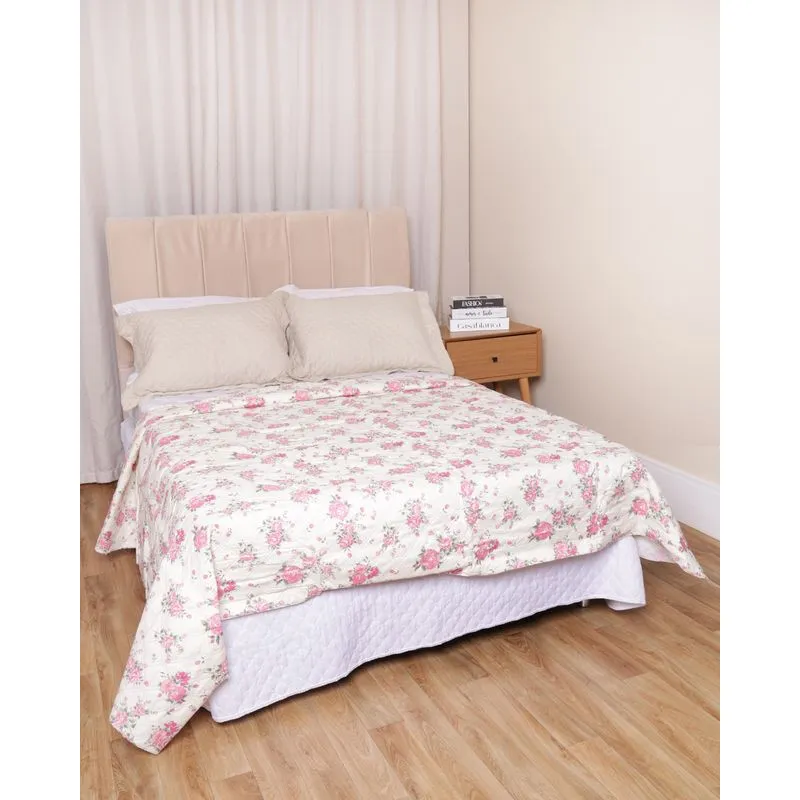 Colcha Avulsa Casal Arte & Cazza 1,80mX2,15m Estampada Amarela UN
