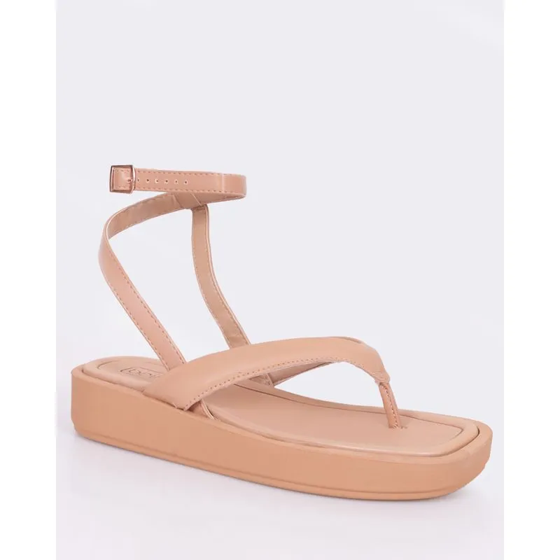 Sandália Feminina Beira Rio Flatform Bege 36