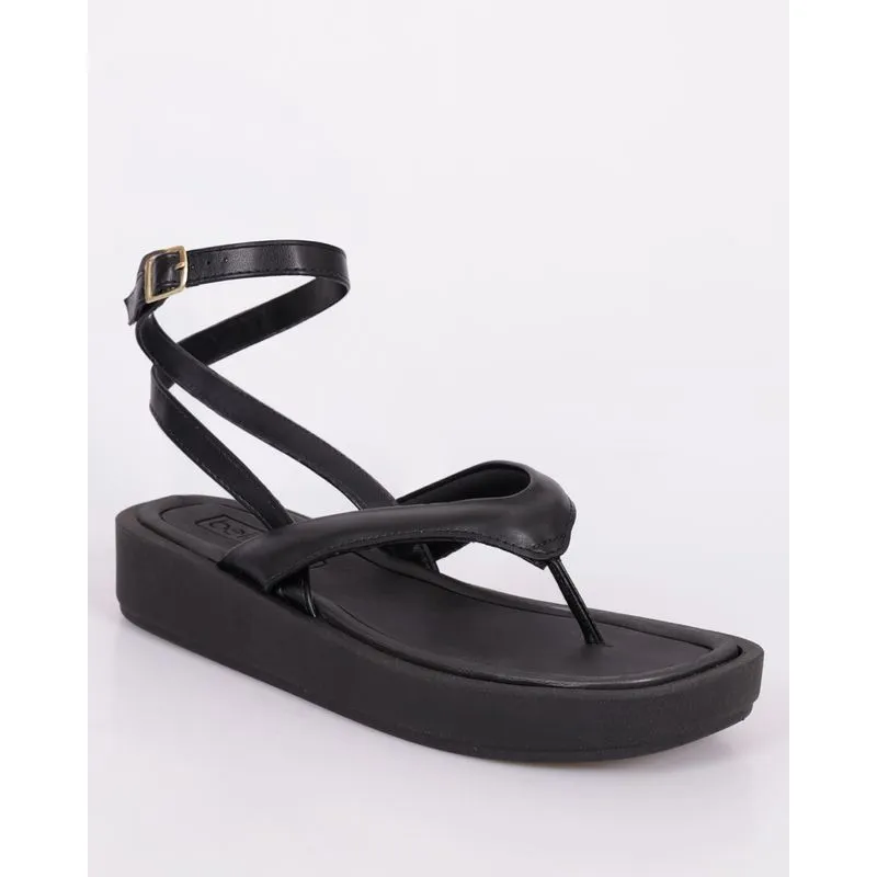 Sandália Feminina Flatform Beira Rio Preta 37
