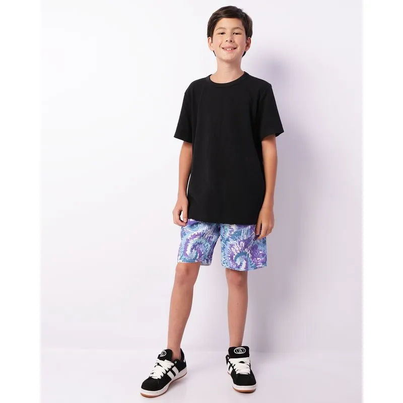Bermuda Juvenil Reta Estampada Azul 10