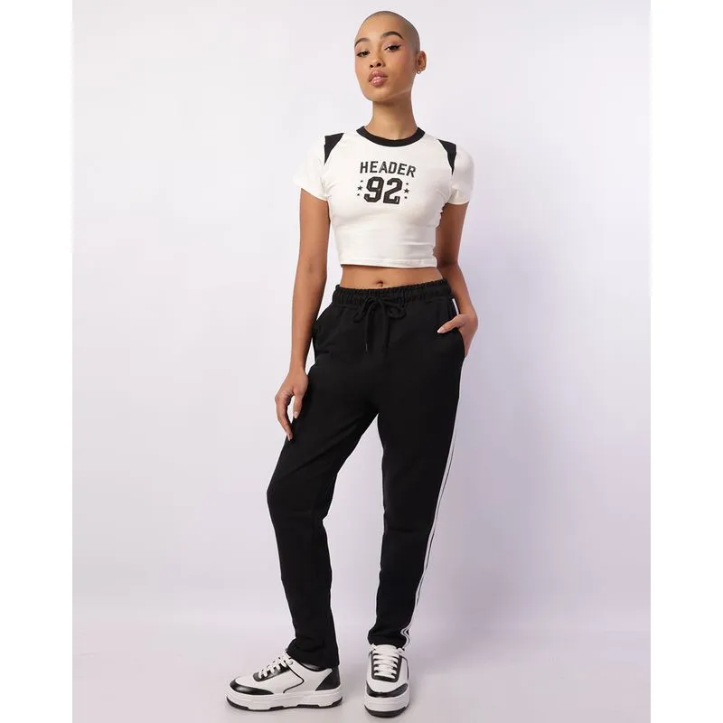 Calça Feminina Moletinho Reta Com Cordão Preta GG