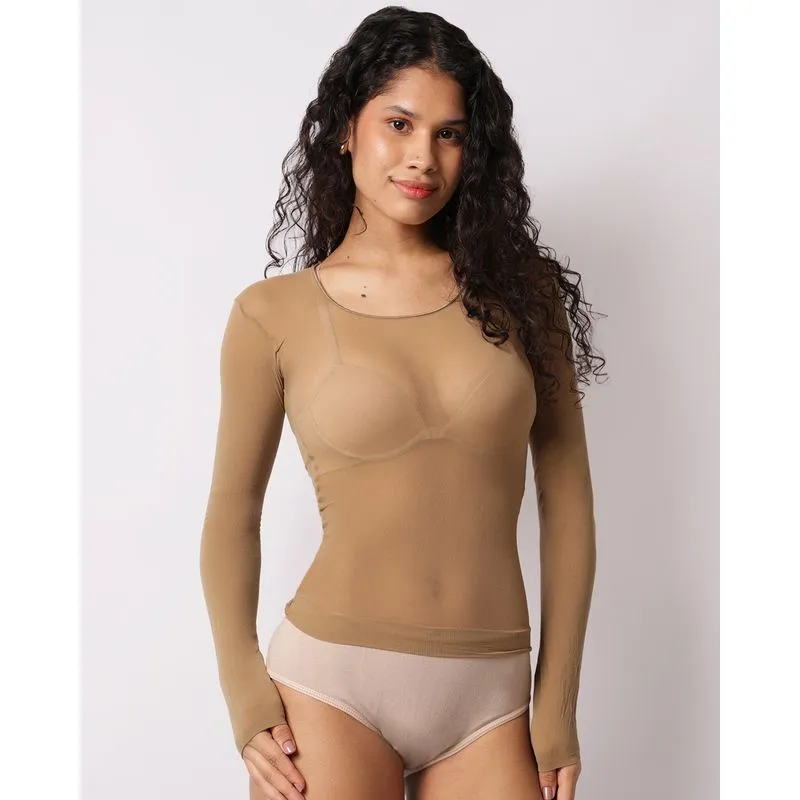 Blusa Feminina Segunda Pele Fio 40 Selene Bege UN