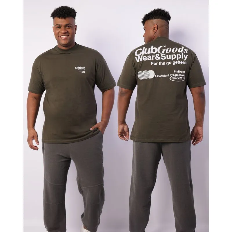 Camiseta Plus Size Masculina Estampa Frente E Costas Verde G1