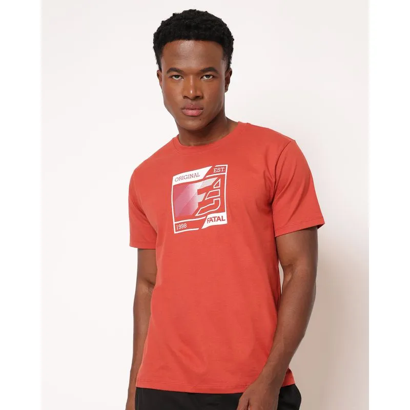 Camiseta Masculina Fatal Algodão com Estampa Terracota M