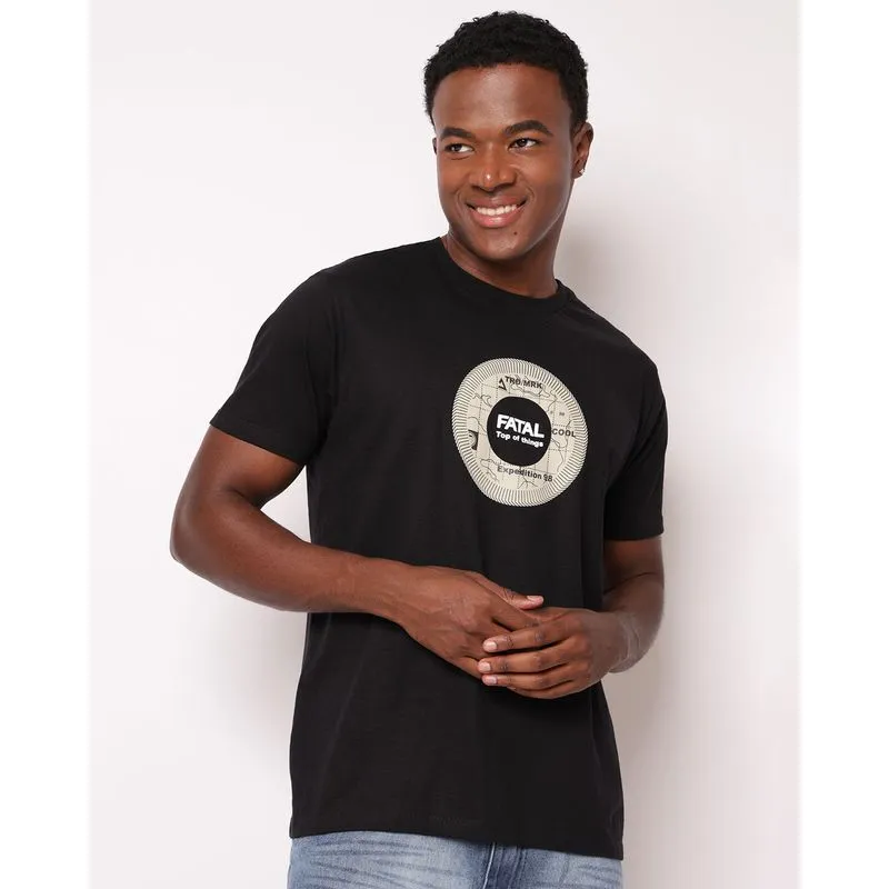 Camiseta Masculina Fatal Algodão Manga Curta Preta G