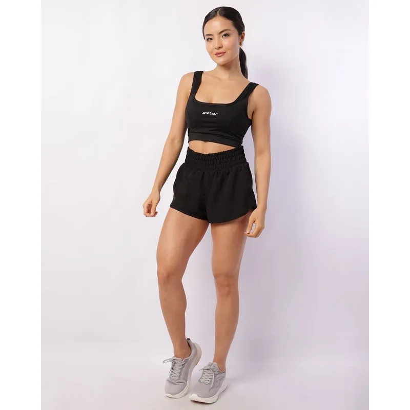 Short Fitness Feminino Curto Microfibra Preto GG