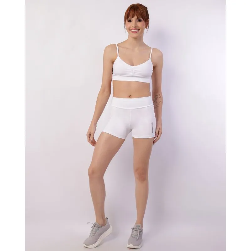 Short Fitness Feminino Fitter Branco G