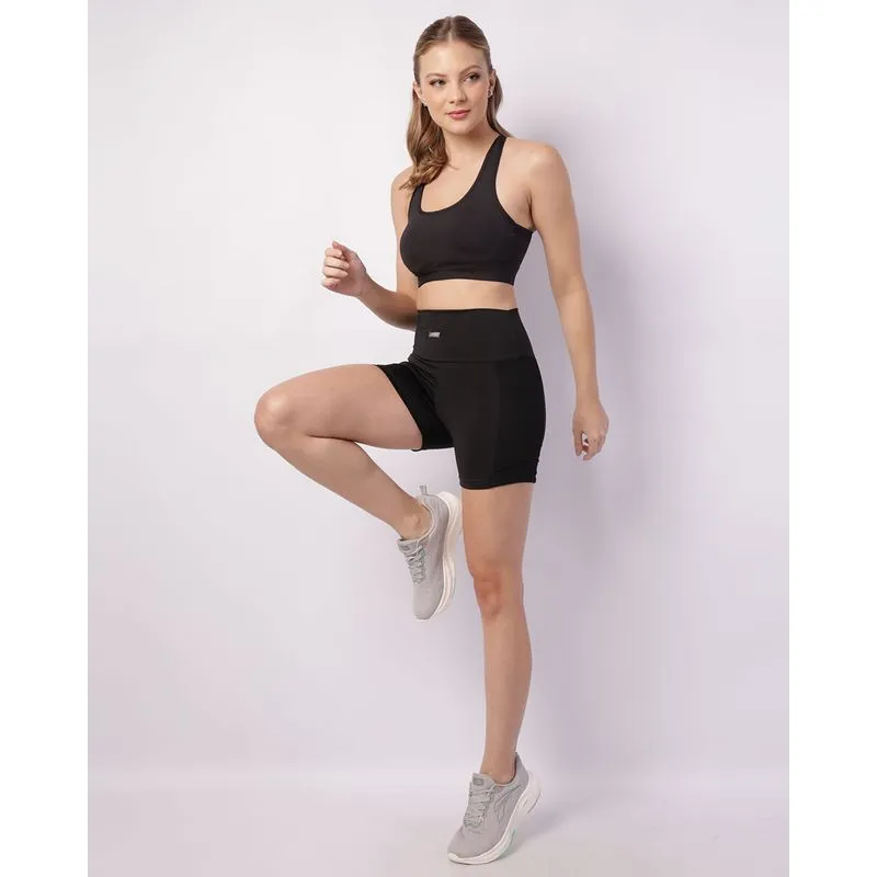 Short Fitness Feminino Fitter Bolso Funcional Preto P