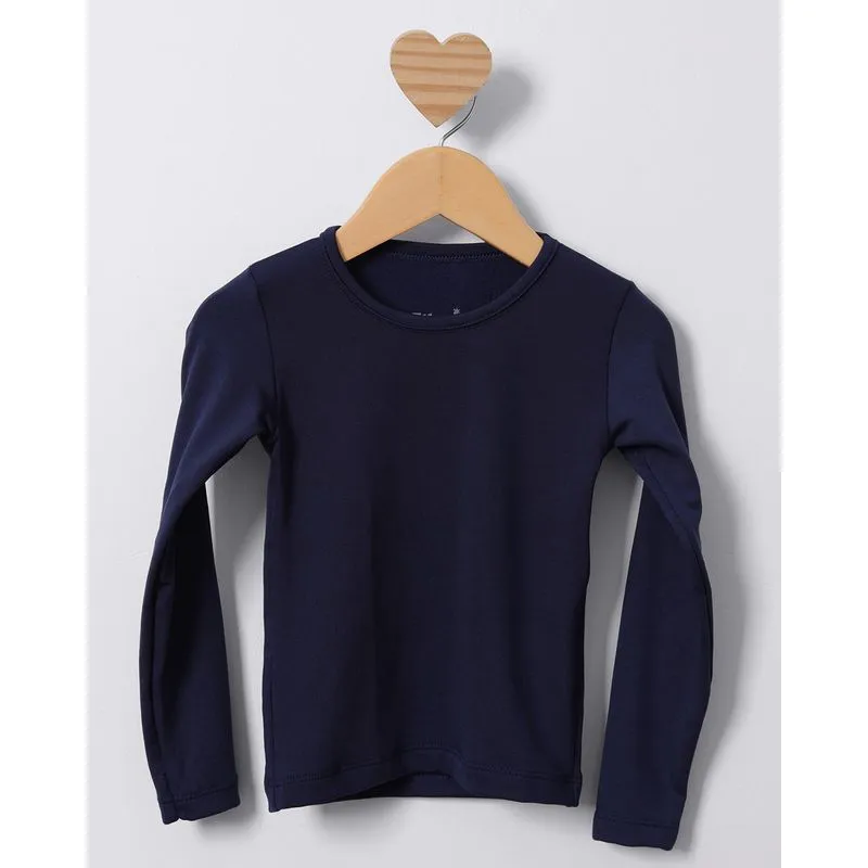 Camiseta Bebê Térmica Manga Longa Marinho 3
