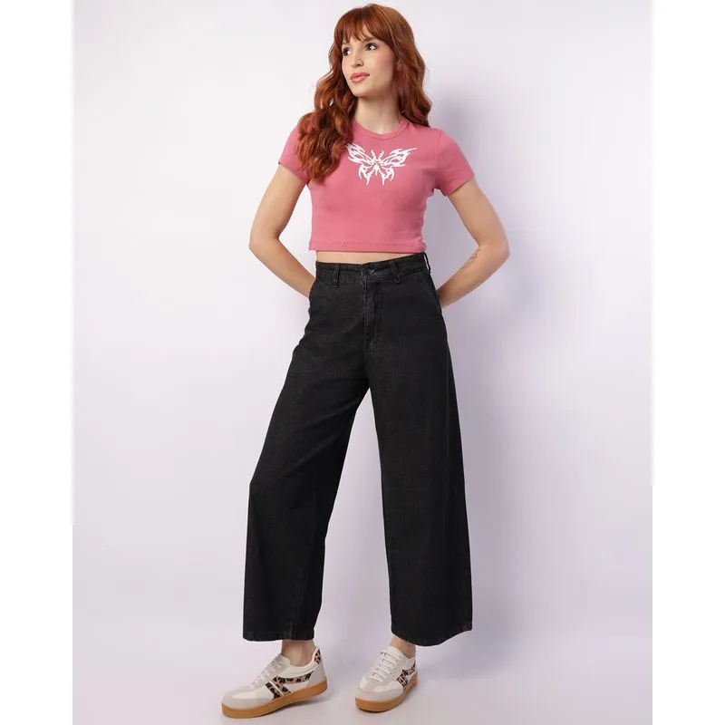 Calça Jeans Feminina Pantacourt Vizzy Preta 46