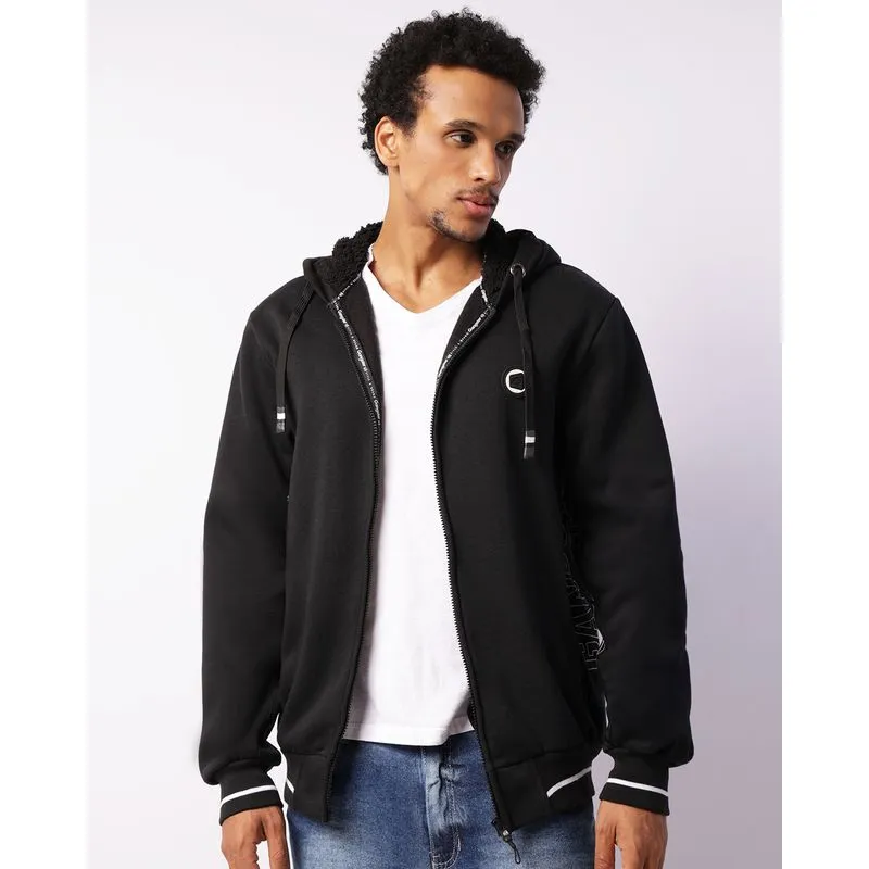 Jaqueta Moletom Masculina Gangster Com Capuz Preta G