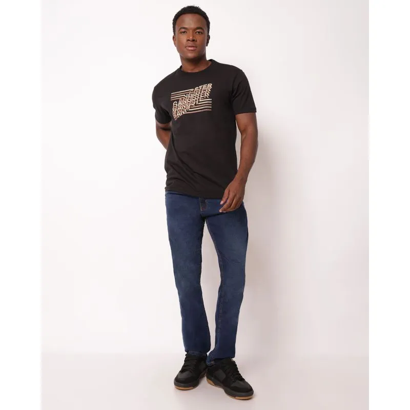 Calça Jeans Masculina Slim com Bolsos Pespontada Azul 40
