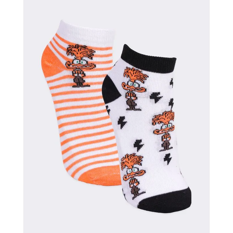 Kit 2 Pares De Meia Infantil Disney Ansiedade Divertidamente Branca 30 A 33