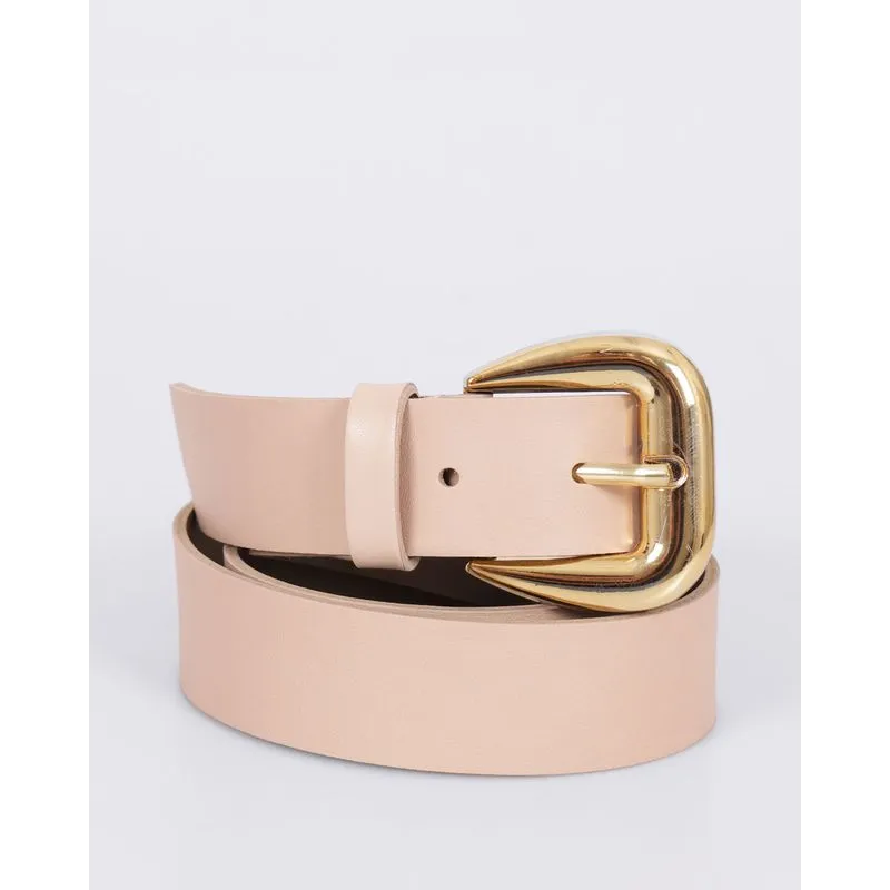 Cinto Feminino Tradicional Com Fivela Bege GG