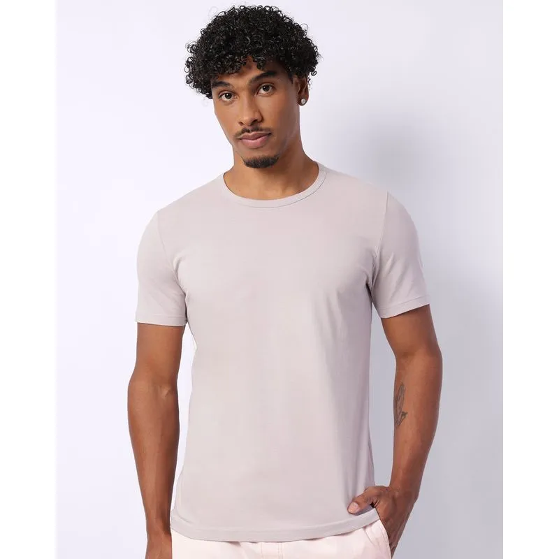Camiseta Masculina Algodão Básica Manga Curta Cinza GG