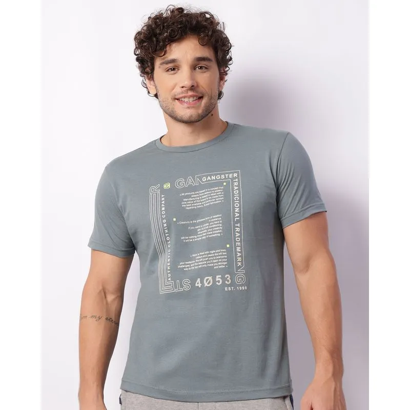Camiseta Masculina Gangster Manga Curta Verde P