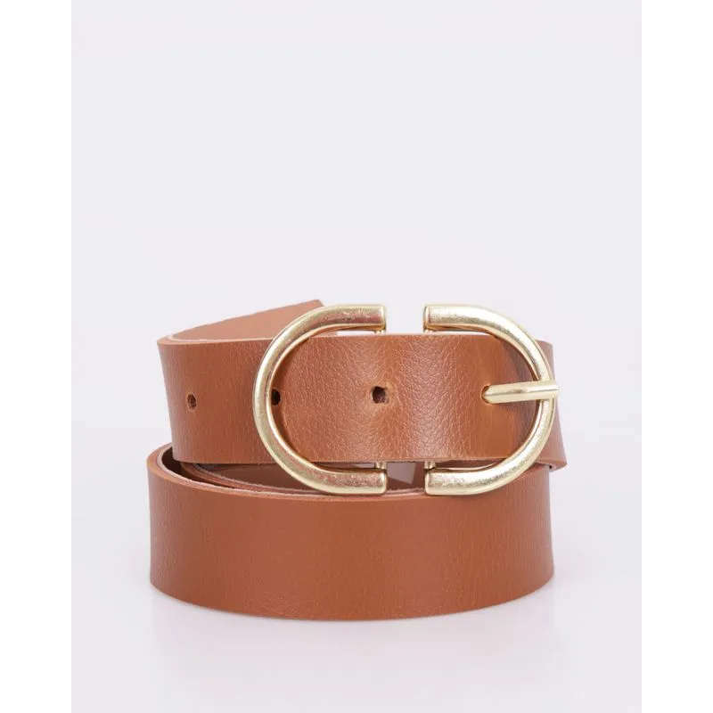 Cinto Feminino Slim Texturizado Com Fivela Marrom M
