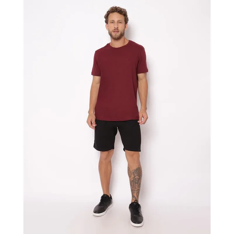 Bermuda Sarja Masculina Reta Preta 38