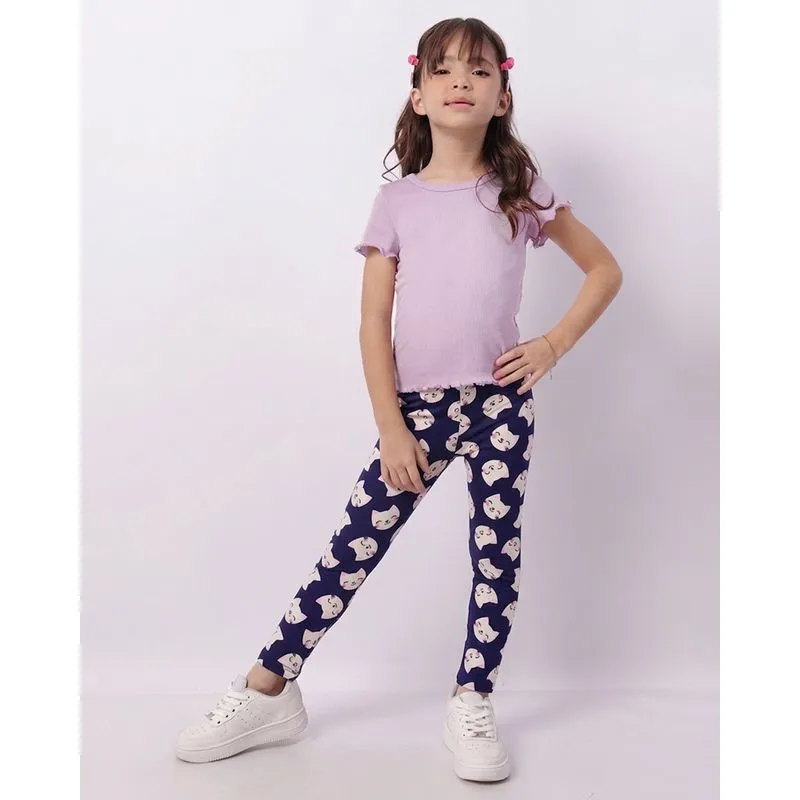 Calça Legging Infantil Estampada Sortidas Marinho 4