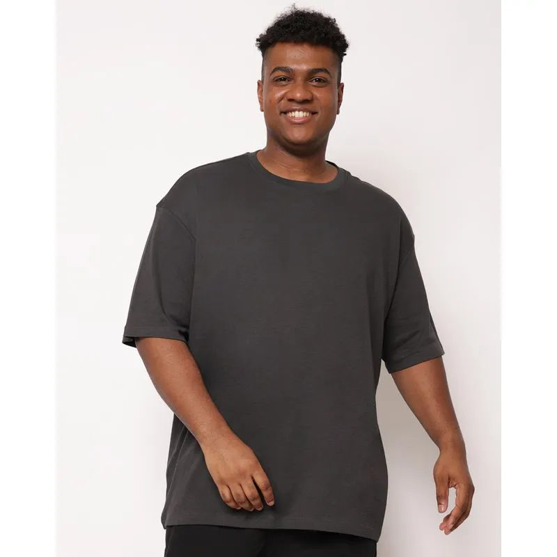 Camiseta Plus Size Masculina Algodão Suedine Premium Cinza G1