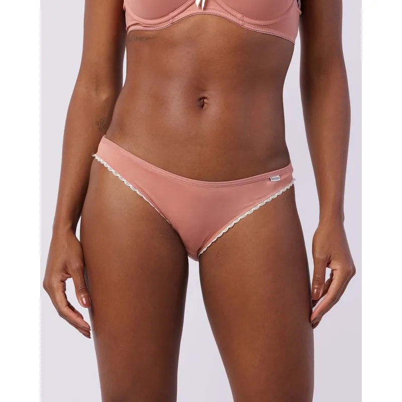 Calcinha Feminina Biquíni com Renda Rosa P