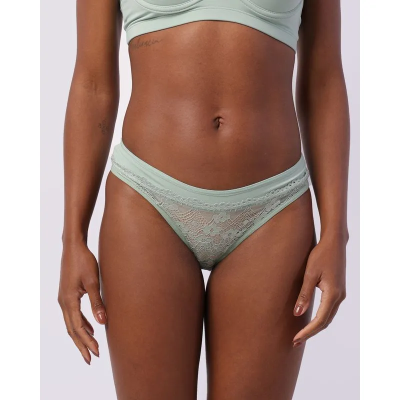 Calcinha Feminina Biquíni com Renda Verde M