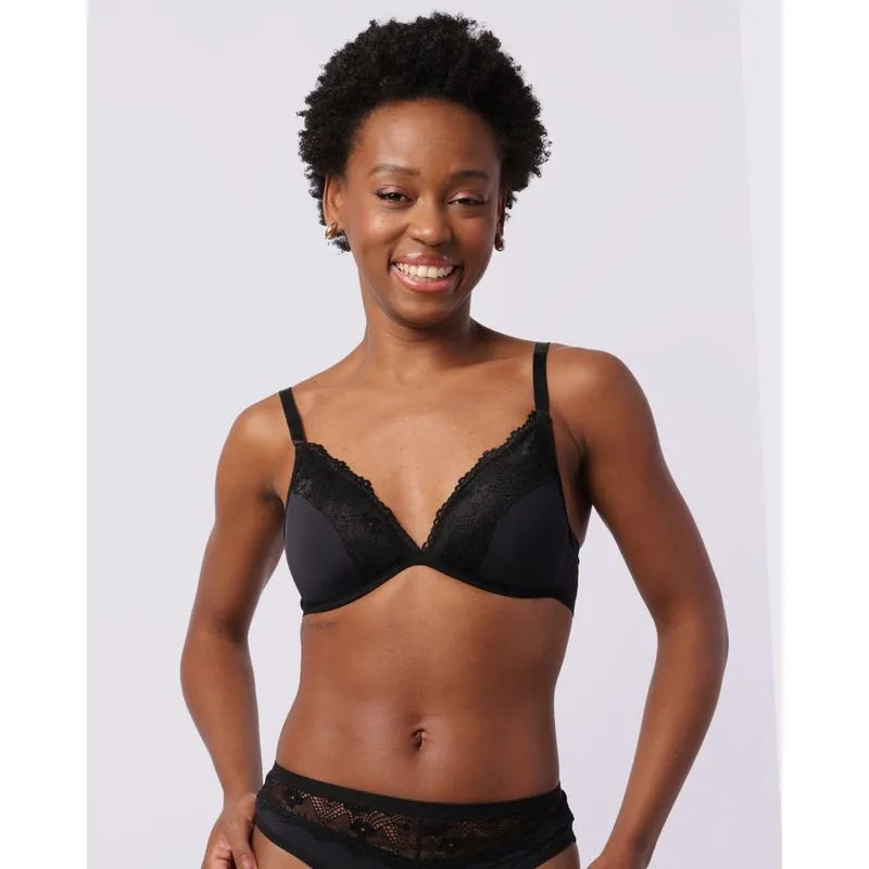Sutiã Feminino Triangulo com Bojo Renda Preto 42